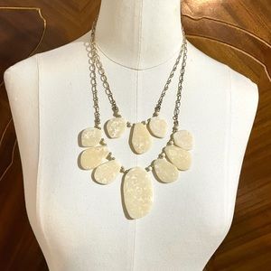 Vintage Stone Bib Necklace